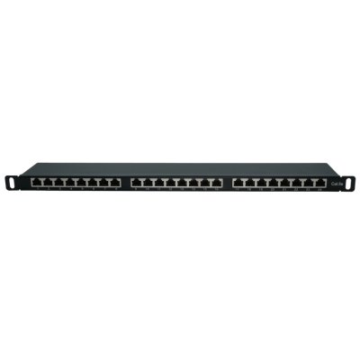 Патч-панель 19" Wize Pro W0.5U24CAT5E-SH высокой плотности, 24 порта, высота 0.5U, CAT5E, FTP, экранированная