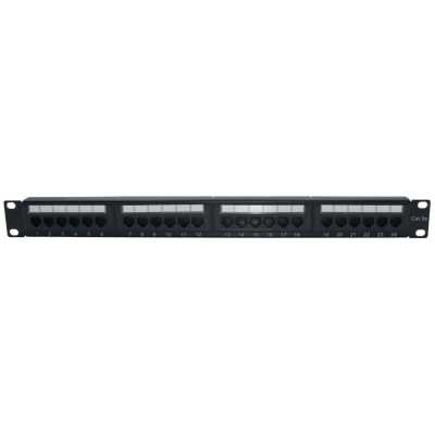 Патч-панель 19" Wize Pro W1U24CAT5E 24 порта, высота 1U, CAT5E, UTP