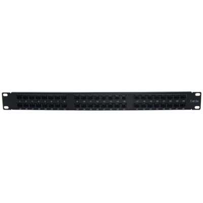 Патч-панель 19" Wize Pro W1U48CAT5E высокой плотности, 48 портов, высота 1U, CAT5E, UTP