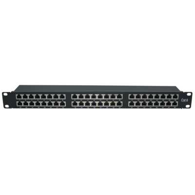 Патч-панель 19" Wize Pro W1U48CAT6-SH высокой плотности, 48 портов, высота 1U, CAT6, FTP, экранированная