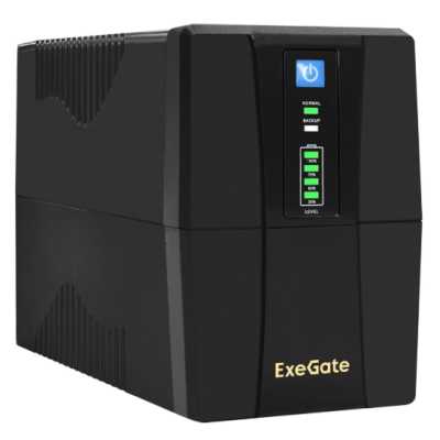 Источник бесперебойного питания ExeGate SpecialPro UNB-600.LED.AVR.4C13.RJ.USB 600VA/360W, LED, AVR, 4*C13, RJ45/11, USB, черный