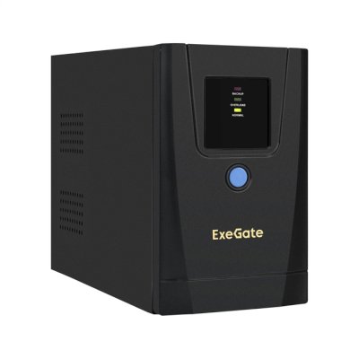 Источник бесперебойного питания ExeGate SpecialPro UNB-900.LED.AVR.1SH.2C13.RJ.USB <900VA/500W, LED, AVR,1*Schuko+2*C13, RJ45/11,USB, металлический корпус, Black>