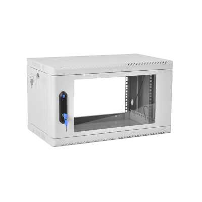 Шкаф коммутационный ЦМО (ШРН-6.350) настенный 6U 600x350 мм пер. дв. стекл 200 кг серый 300 мм 180 град.