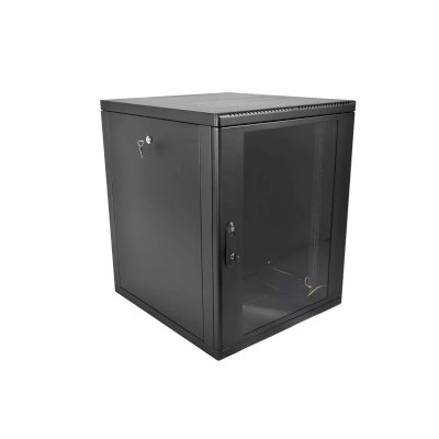 Шкаф коммутационный ЦМО (ШРН-М-15.500-9005) настенный 15U 600x520 мм пер. дв. стекл. 130 кг черный 456 мм 24.66 кг 180 град. 745 мм