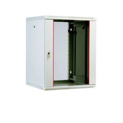 Шкаф настенный ЦМО ШРН-М-9.650 9U 600x650 мм пер. дв. стекл съемные бок. пан. 50 кг серый