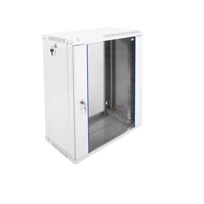 Шкаф коммутационный ЦМО ШРН-Эконом (ШРН-Э-15.350) настенный 15U 600x350мм пер.дв.стекл задн.дв.стал.лист 85кг серый 300мм 746мм