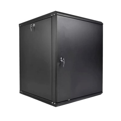 Шкаф телекоммуникационный настенный разборный ЦМО ЭКОНОМ 15U (600 350) дверь металл, черный