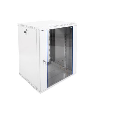 Шкаф коммутационный ЦМО ШРН-ЭКОНОМ (ШРН-Э-15.500) настенный 15U 600x520мм пер.дв.стекл 75кг серый 470мм 23.1кг 180град. 746мм