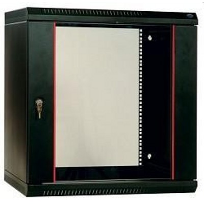 Шкаф коммутационный ЦМО ШРН-Эконом (ШРН-Э-15.650-9005) настенный 15U 600x650мм пер.дв.стекл 65кг черный 600мм 180град. IP20