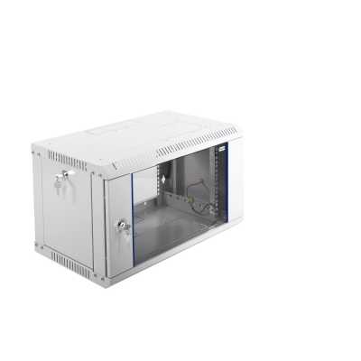 Шкаф настенный ЦМО ШРН-Э-6.350 6U 600x350 мм пер. дв. стекл несъемные бок. пан. серый
