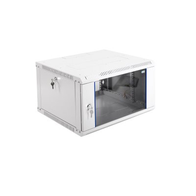 Шкаф коммутационный ЦМО ШРН-Эконом (ШРН-Э-6.650) настенный 6U 600x650мм пер.дв.стекл 65кг серый 600мм 17.3кг 180град. 345мм