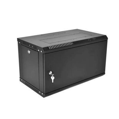 Шкаф коммутационный ЦМО ШРН-Эконом (ШРН-Э-9.650.1-9005) настенный 9U 600x650мм пер.дв.стал.лист 65кг черный 600мм 20.3кг 180град. 480мм IP20 металл