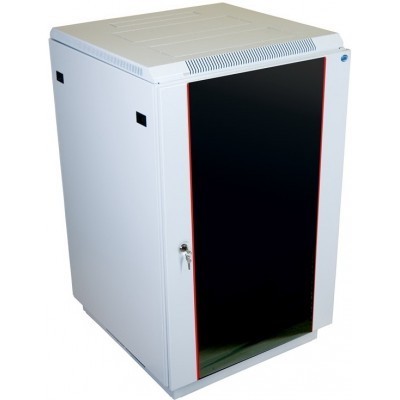 Шкаф коммутационный ЦМО ШТК-М-18.6.6-1ААА 18U 600x600 мм пер. дв. стекл задн. дв. стал. лист 2 бок. пан. направл. под закл. гайки 270 кг серый