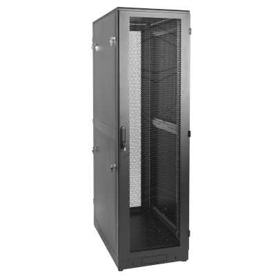 Шкаф коммутационный ЦМО (ШТК-М-42.6.8-1ААА-9005) напольный 42U 600x800мм пер.дв.стекл задн.дв.стал.лист 2 бок.пан. 550кг черный