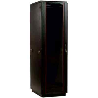 Шкаф серверный ЦМО (ШТК-М-42.8.10-1ААА-9005) напольный 42U 800x1000мм пер.дв.стекл задн.дв.спл.стал.лист 2 бок.пан. направл.под закл.гайки 550кг черный 855мм 134.6кг 180град. 2030мм IP20 сталь