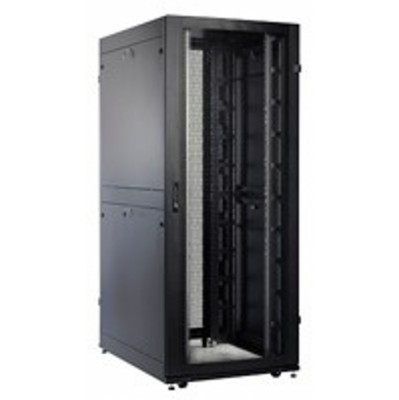 Шкаф серверный ЦМО (ШТК-СП-48.8.10-44АА-9005) напольный 48U 800x1000мм пер.дв.перфор. 4 бок.пан. задн.дв.перфор. 1350кг черный 690мм 161кг 180град. 2215мм