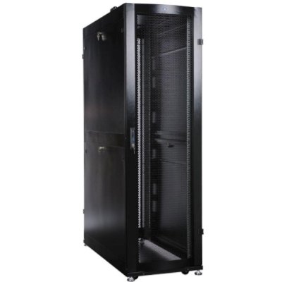 Шкаф серверный напольный ЦМО ШТК-С Проф, 48U, 2215х800х1130 мм (ВхШхГ), дверь: перфорация, боковая панель: сплошная, 2 части, сварной, цвет: черный