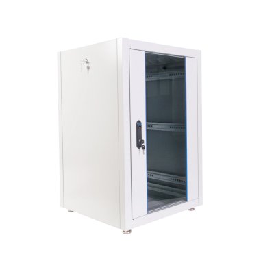 Шкаф коммутационный ЦМО (ШТК-Э-18.6.8-13АА) напольный 18U 600x800мм пер.дв.стекл металл 2 бок.пан. направл.под закл.гайки 540кг серый 715мм 50кг 180град. 920мм IP20 сталь