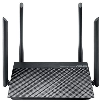 Маршрутизатор беспроводной Asus RT-AC1200 10/100BASE-TX черный (Dual Band)
