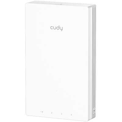 Точка доступа Wi-Fi Cudy AX3000 Gigabit Wall-Plate Wi-Fi 6 Access Point AX3000 Dual Band Wi-Fi 6 Wall Plate Access Point, Chipset MT7981+MT7531AE+MT7976CN, 802.11ax/ac/a/b/g/n, 2402Mbps at 5GHz + 574Mbps at 2.4GHz, 1 x Gigabit PoE-IN Port, 802.3af/at, 4 x