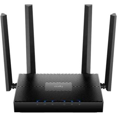 Роутер беспроводной Cudy WR3000E 2.0 Гигабитный роутер Wi-Fi 6 AX3000, 2,4/5 ГГц, до 2976 Мбит/с, 5x1 Гбит/с, IPv6, 4 антенны, черный