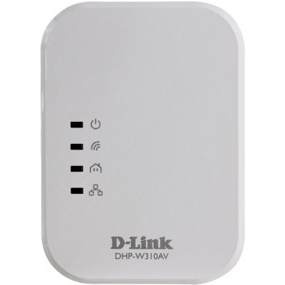 Беспроводной PowerLine-адаптер D-Link DHP-W310AV N300 с поддержкой HomePlug AV