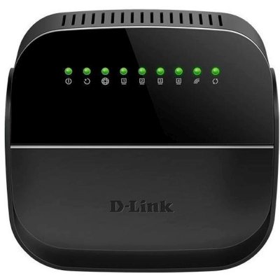 Роутер беспроводной D-Link DSL-2640U/R1A ADSL2+ черный ANNEX А
