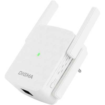 Повторитель беспроводного сигнала Digma D-WR400 AC1200 10/100BASE-TX/Wi-Fi белый