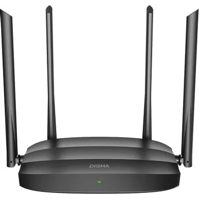 Роутер беспроводной Digma DWR-AC1201 AC1200 10/100BASE-TX черный (упак.:1шт)