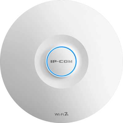 Потолочная двухдиапазонная точка доступа IP-COM Pro-7-LR BE5010, 2,4/5 ГГц, до 5 Гбит/с, 1x1 Гбит/с, PoE 1x2,5 Гбит/с