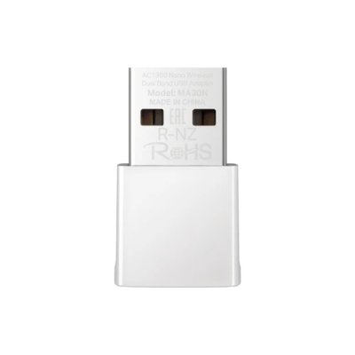 Сверхкомпактный двухдиапазонный USB-адаптер Mercusys MA30N Wi-Fi AC1300