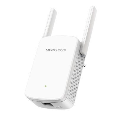Усилитель сигнала Mercusys ME30 AC1200 Wi-Fi Range Extender, 300 Mbps at 2.4 GHz + 867 Mbps at 5 GHz, 1 x 10/100 LAN, 2× Fixed External Antennas, Wall Plugged, WPS/Reset Button, Signal Indicator, Range Extender/Access Point mode, Adaptive Path Selection