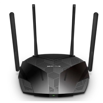 Роутер Mercusys MR70X AX1800 Dual-Band WiFi 6 Router, 574 Mbps at 2.4 GHz + 1201 Mbps at 5 GHz,4× Fixed External Antennas, 3× Gigabit LAN Ports, 1× Gigabit WAN Port, 1024-QAM, OFDMA, Router/Access Point Mode, MU-MIMO, WPA3, TWT, BSS Color