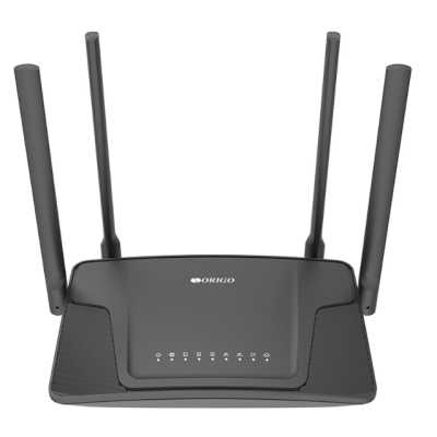 Двухдиапазонный Wi-Fi 6 маршрутизатор AX1500, 1x1000Base-T WAN, 3x1000Base-T LAN, 4 внешние антенны 5 dBi
