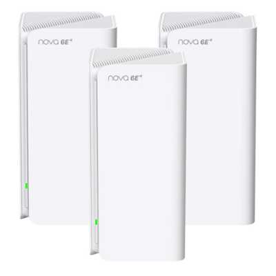 Трехдиапазонная гигабитная Wi-Fi Mesh система Tenda MX21 Pro (3-pack) AXE5700, 2,4/5/6 ГГц, до 5665 Мбит/с, 3x1 Гбит/с
