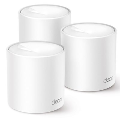 Бесшовный Mesh роутер TP-Link Deco X10 (DECO X10(3-PACK)) AX1500 10/100/1000BASE-TX белый (упак.:3шт)