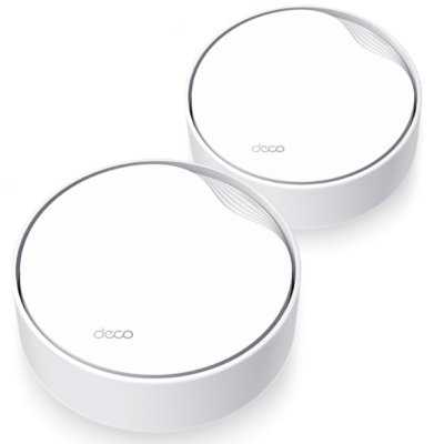 Бесшовный Mesh роутер TP-Link Deco X50-PoE (DECO X50-POE(2-PACK)) AX3000 1000/2500BASE-T белый (упак.:2шт)