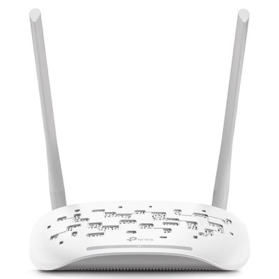 Маршрутизатор TP-Link VDSL/ADSL 300Mbps Wi-Fi VDSL/ADSL Modem Router, 802.11b/g/n, 300Mbps at 2.4GHz, 4 FE LAN ports, 2 fixed antennas, Clound Support, with VDSL splitter, Annex A/B