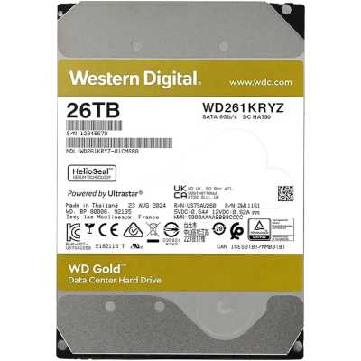 Жесткий диск WD SATA-III 26TB WD261KRYZ Server Gold 512E (7200rpm) 512Mb 3.5"