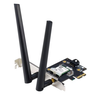 Сетевой адаптер ASUS PCE-AX1800 WIFI 802.11ax, 2402 + 574Mbpsб PCI-E Adapter, 2 антенны; 90IG07A0-MO0B00