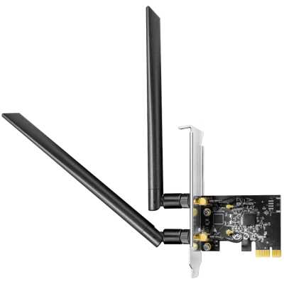 Беспроводной адаптер PCI-E Wi-Fi ,Cudy WE1300, AC1300, низкопроф. планка в комплекте
