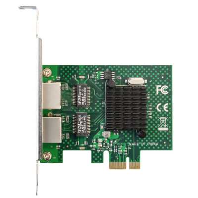 Сетевой адаптер ExeGate EXE-BCM5720 (PCI-E x1 v2.0, порты 2xRJ45, 10/100/1000Mbps, Gigabit Chipset Broadcom BCM5720)