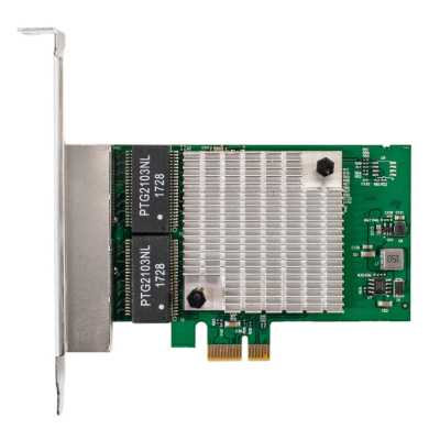 Сетевой адаптер ExeGate EXE-564 (PCI-E x1 v2.0, 4xRJ45, UTP 10/100/1000Mbps, Realtek Chipset RTL8111H+ASM1184e)