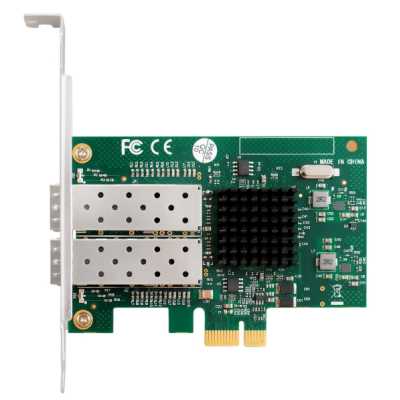 Сетевой адаптер ExeGate EXE-82576-F2 (PCI-E x1 v2.0, порты 2xSFP, 10/100/1000Mbps, Gigabit Server NIC Intel Chipset 82576-F2)