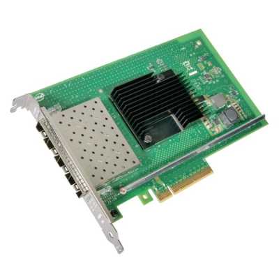 Сетевая карта Intel® Ethernet Converged Network Adapter X710-DA4, Quad SFP+ Ports, 10 GBit/s, PCI-E x8 (v3), VMDq, PCI-SIG SR-IOV Capable, iSCSI, FCoE, NFS