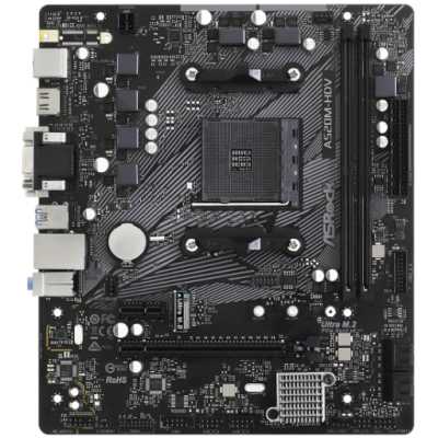 Материнская плата ASRock A520M-HDV, AMD A520, 2x1x M.2 , 1x PCI-E x16, 1x PCI-E x1, 1x D-Sub есть, 1x HDMI есть, 1x DVI есть, 1x DP нет, 1x 1Gb LAN Wi-Fi нет, BT нет, 2x USB 2.0, 2x USB 3.2 Gen1, 7.1, microATX