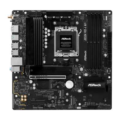 Материнская плата ASRock B850M PRO-A WIFI, AM5, AMD B850, 4xDDR5, 4xSATA, 3xM.2, 1xPCIe 5.0 x16, 1xPCIe 3.0 x4, 1xDP, 1xHDMI, 1x2.5Gb LAN, Wi-Fi 6E, Bluetooth 5.2, 1xUSB-C 10Gbps, 1xUSB-A 10Gbps, 2xUSB-A 5Gbps, 4xUSB-A 2.0, 3x3.5 мм, 7.1, mATX