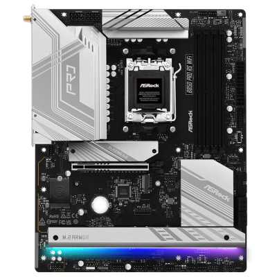 Материнская плата ASRock B850 PRO RS WIFI, AM5, AMD B850, 4xDDR5, 4xSATA, 4xM.2, 1xPCIe 5.0 x16, 1xPCIe 4.0 x4, 1xHDMI, 1xUSB-C, 1x2.5Gb LAN, Wi-Fi 6E, Bluetooth 5.2, 1xUSB-C 10Gbps, 1xUSB-C 5Gbps, 4xUSB-A 5Gbps, 6xUSB-A 2.0, 3x3.5 мм, 7.1, ATX