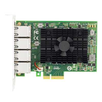 Сетевая карта LRES2008PT PCI Express x4 8 port RJ45 Copper 10/100/1000Mbps Network Card based on Intel I350 Chipset.