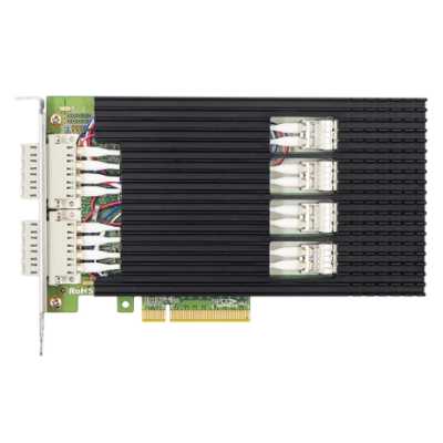 Сетевой адаптер LR-Link NIC PCIe x8 Multimode 4 X 10Gb SFP+ SR Dual-way Bypass Ethemet Network Adapter Intel XL710 BM1